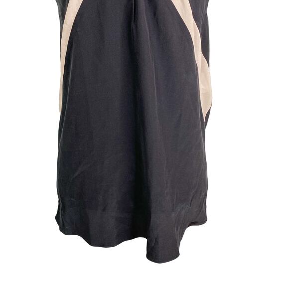Faith Connexion Top Tank 4 Silk Black Beige Semi Sheer New - Picture 5 of 10